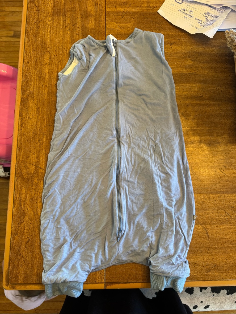 Kyte BABY Light Blue Sleeveless Zip Front Sleep Sack, Walker style
